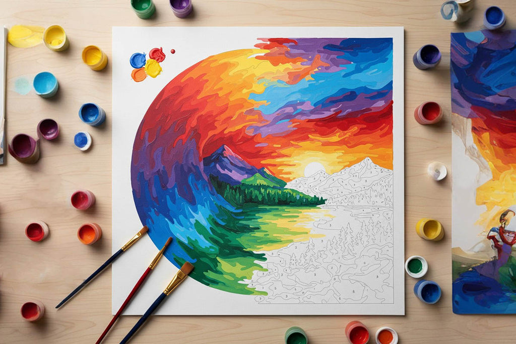 Primary colors and mix of them