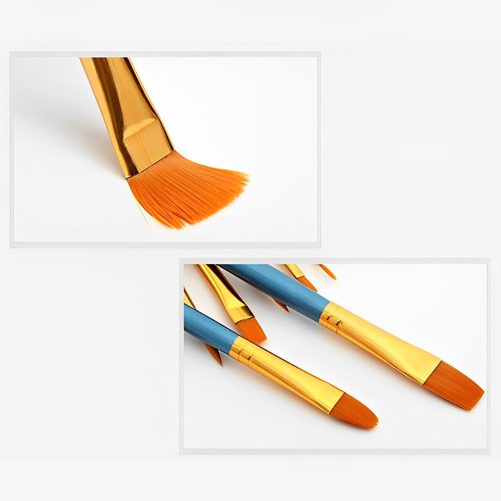 10 Brushes for Acrylic Paint - Different Sizes and Shapes
