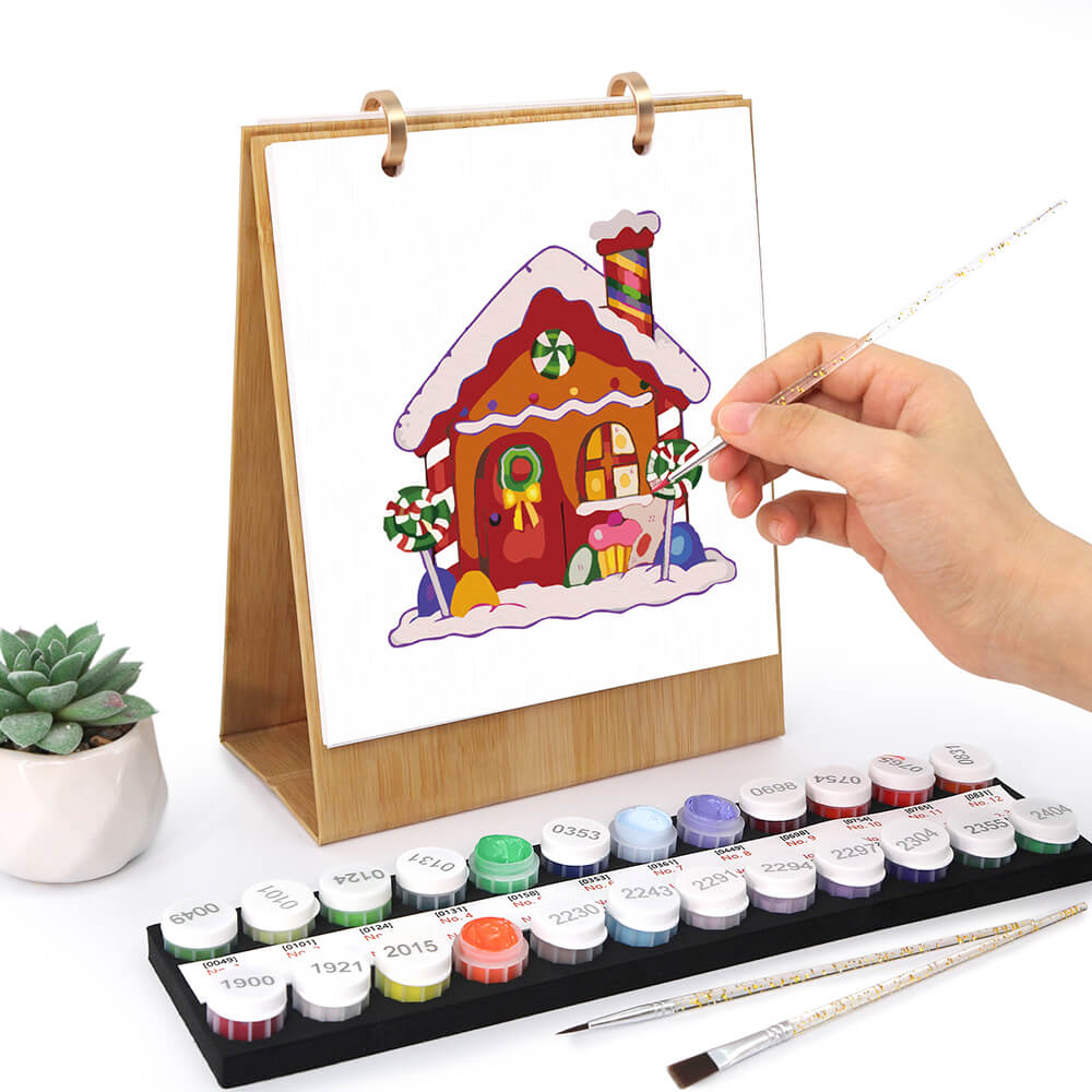 2026 Desk Calendar Paint by Numbers | Christmas Atmosphere