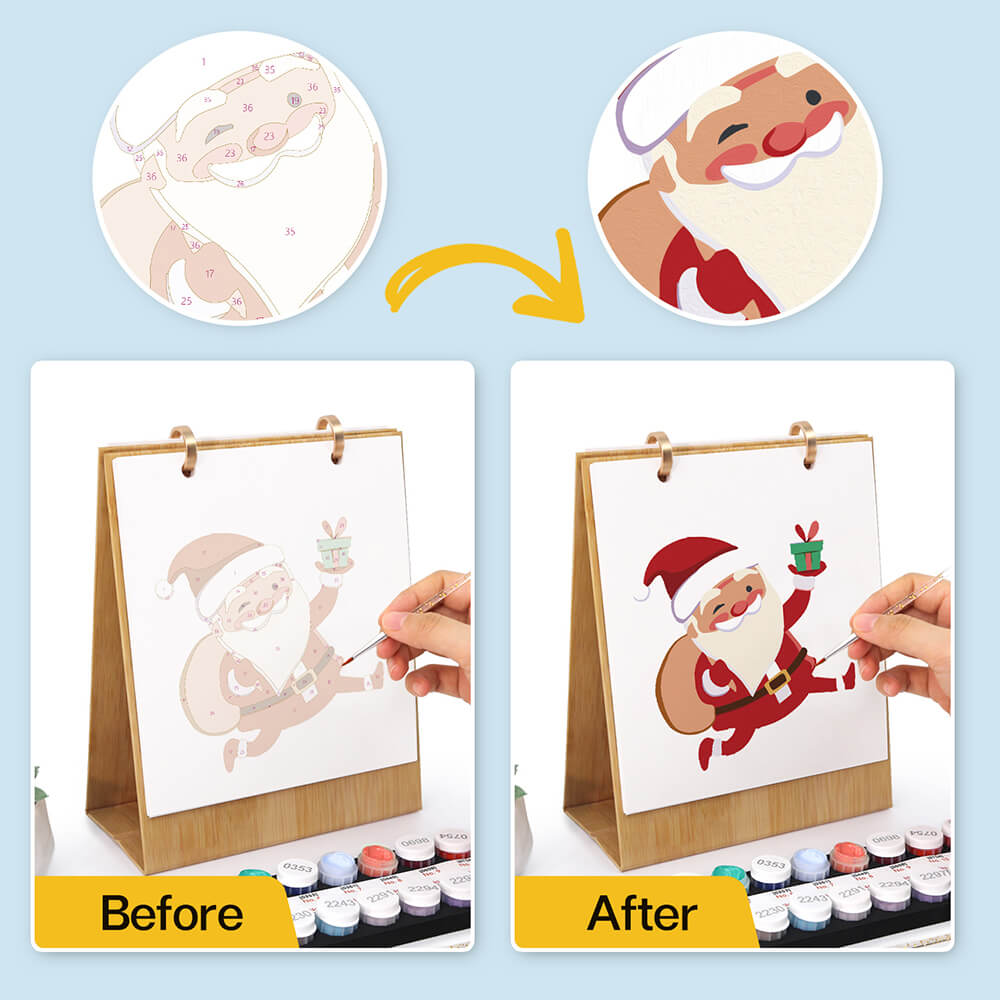 2026 Desk Calendar Paint by Numbers | Christmas Decorations