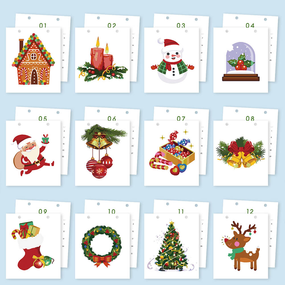 2026 Desk Calendar Paint by Numbers | Christmas Decorations