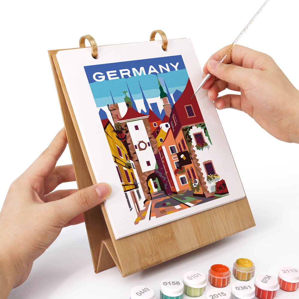 2026 Desk Calendar Paint by Numbers | World Travel