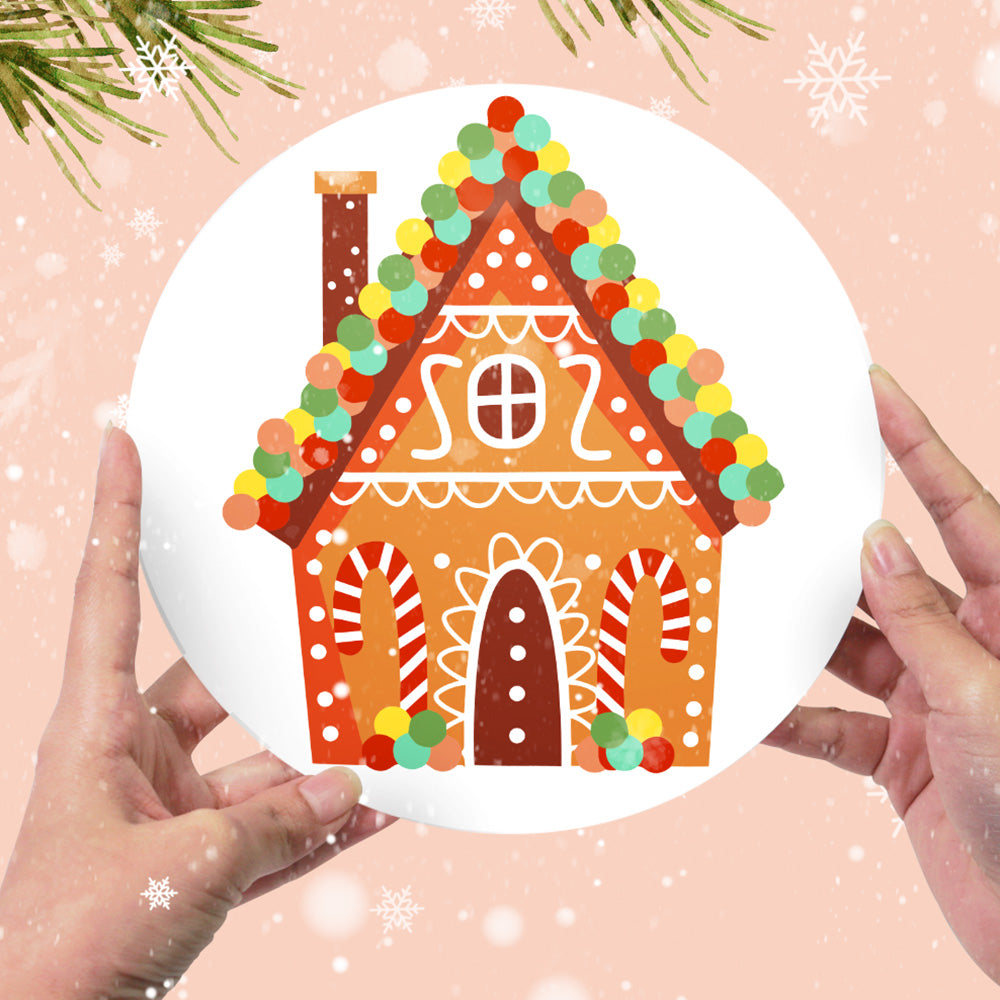 4Pcs Cartoon Christmas Castle Placemats Paint by Numbers