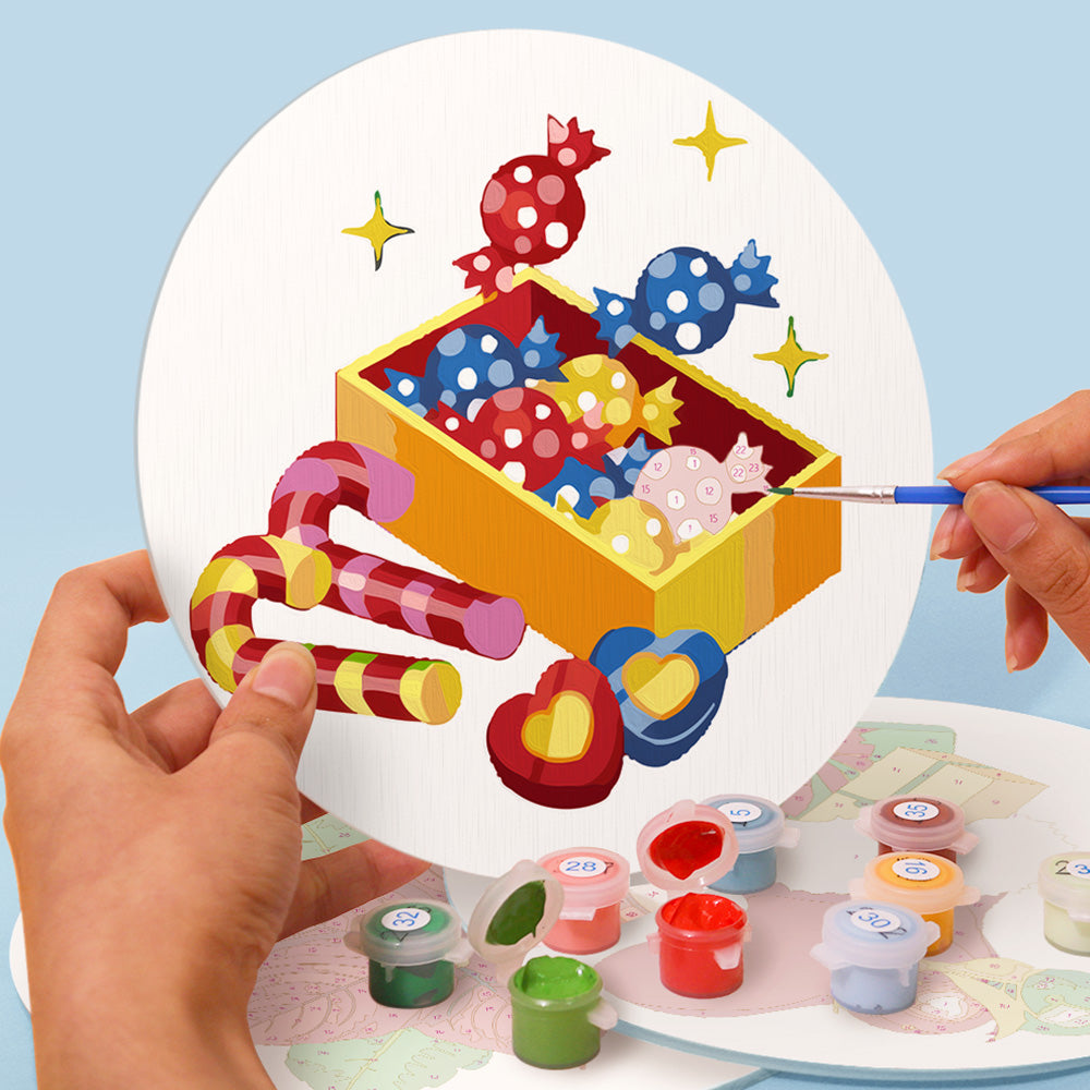 4Pcs Christmas Candy and Gift Placemats Paint by Numbers