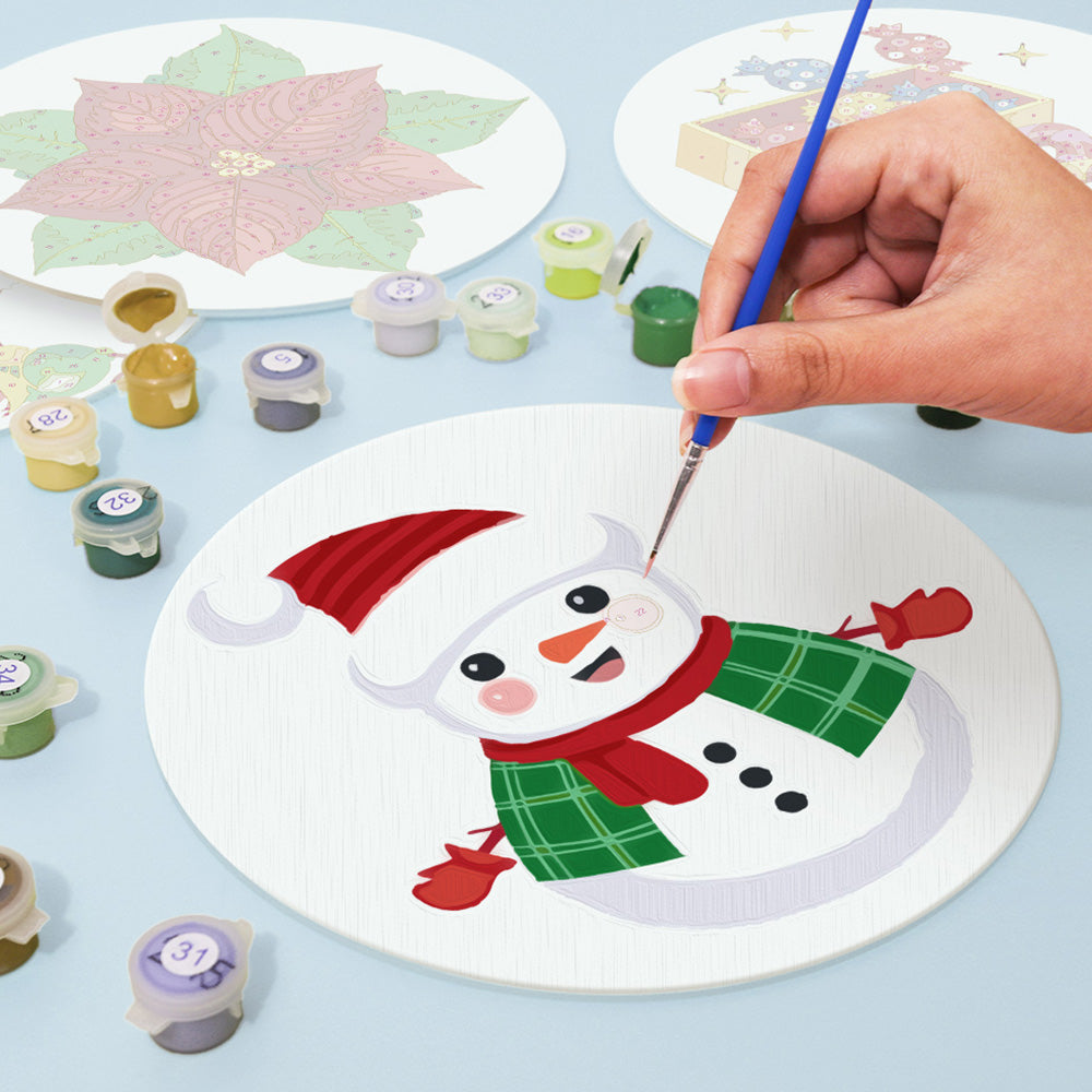 4Pcs Christmas Candy and Gift Placemats Paint by Numbers
