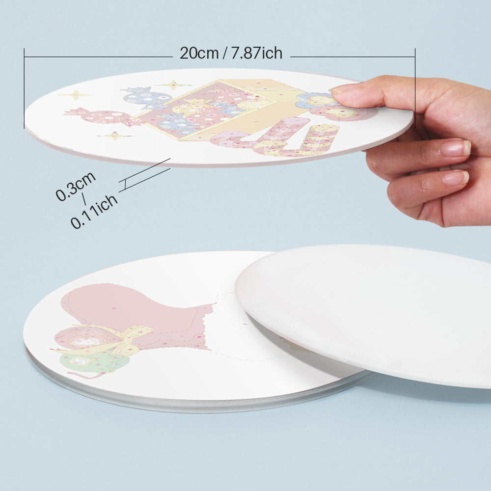 4Pcs Christmas Candy and Gift Placemats Paint by Numbers