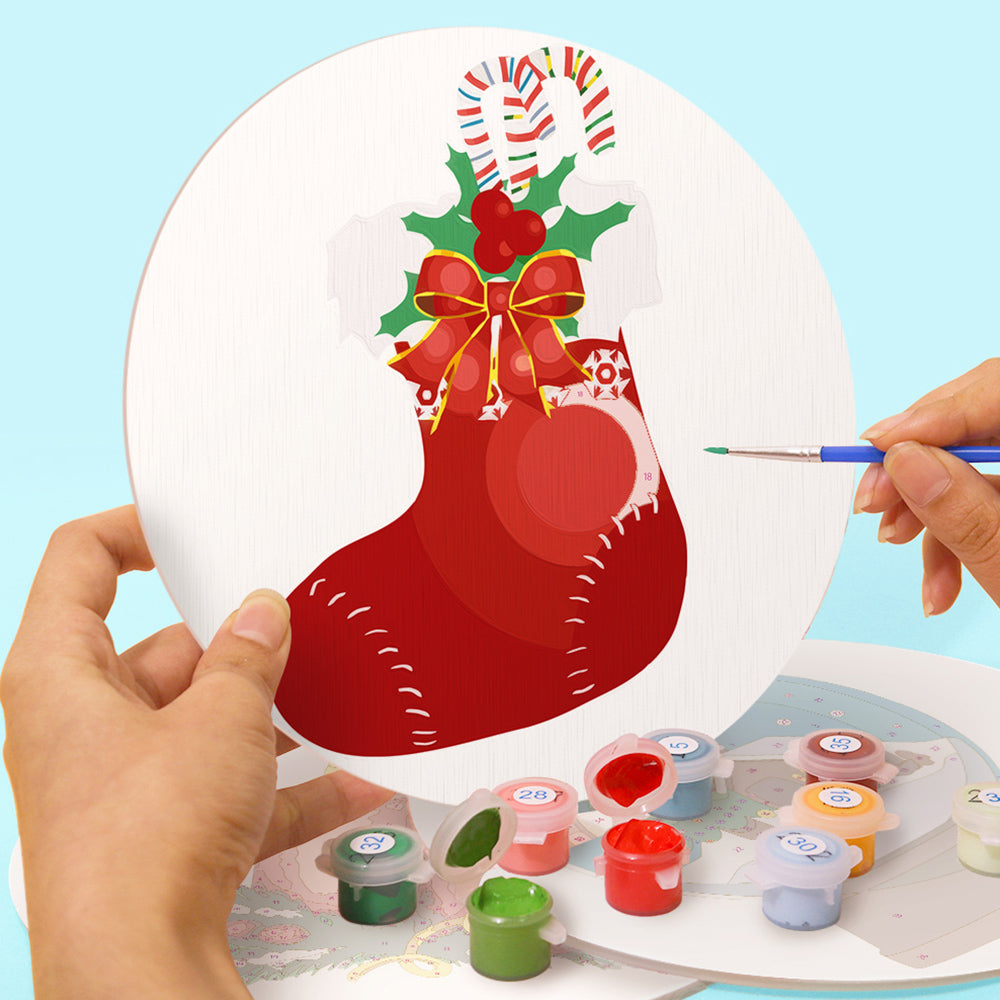 4Pcs Christmas Decorations Placemats Paint by Numbers