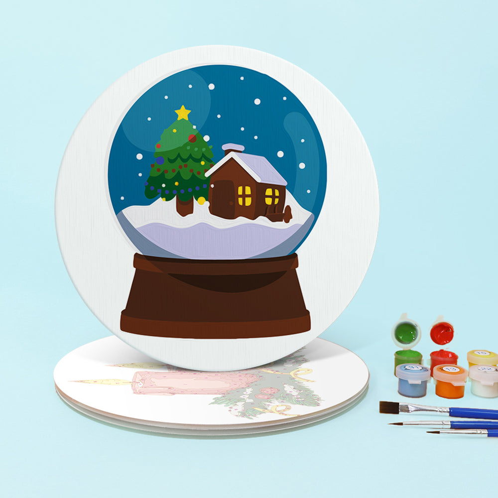 4Pcs Christmas Decorations Placemats Paint by Numbers