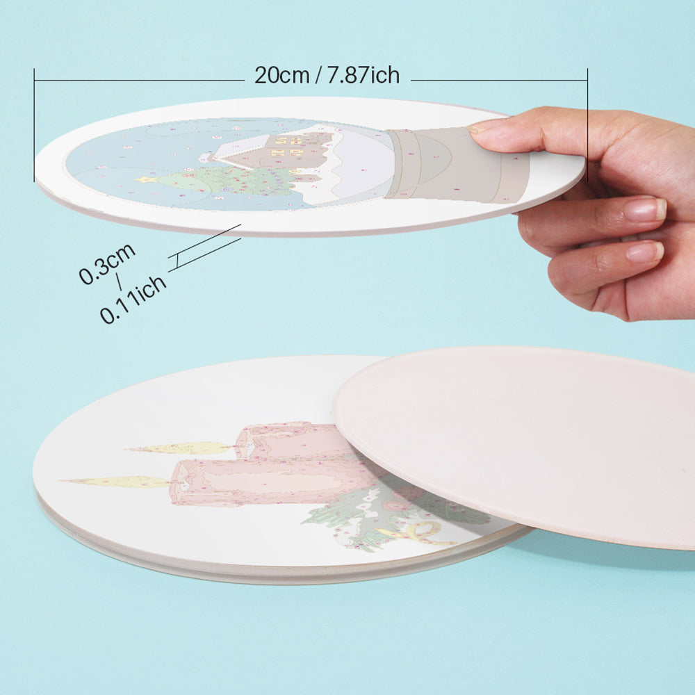 4Pcs Christmas Decorations Placemats Paint by Numbers