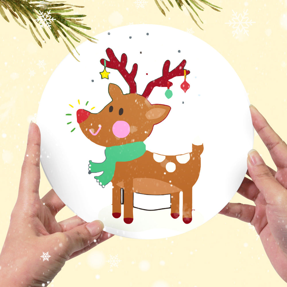4Pcs Christmas Gloves and Bells Placemats Paint by Numbers