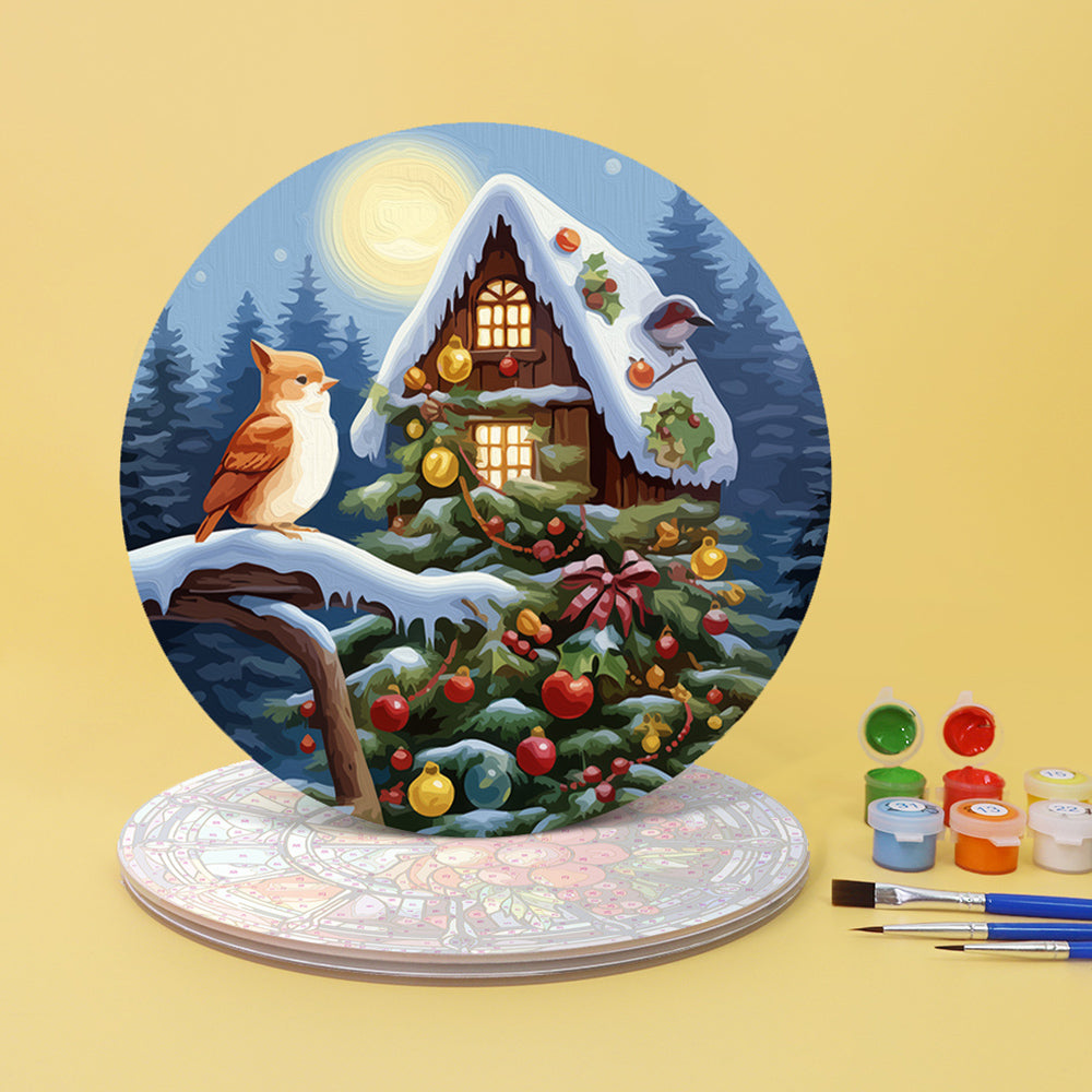 4Pcs Christmas Theme Placemats Paint by Numbers
