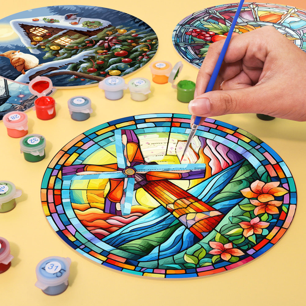 4Pcs Christmas Theme Placemats Paint by Numbers