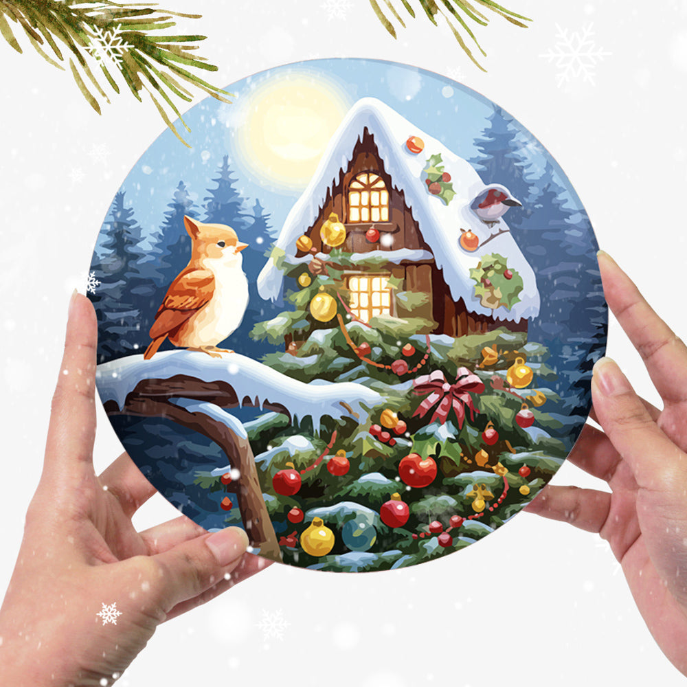 4Pcs Christmas Theme Placemats Paint by Numbers