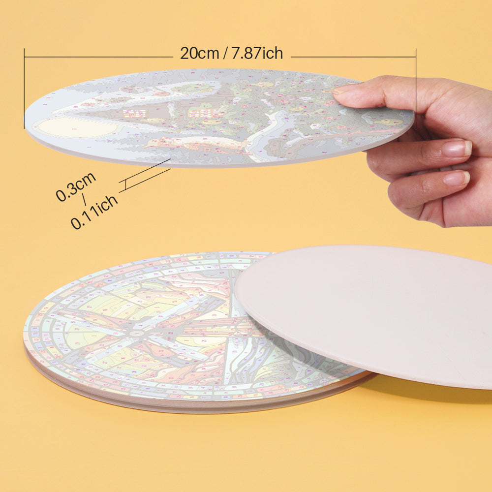 4Pcs Christmas Theme Placemats Paint by Numbers