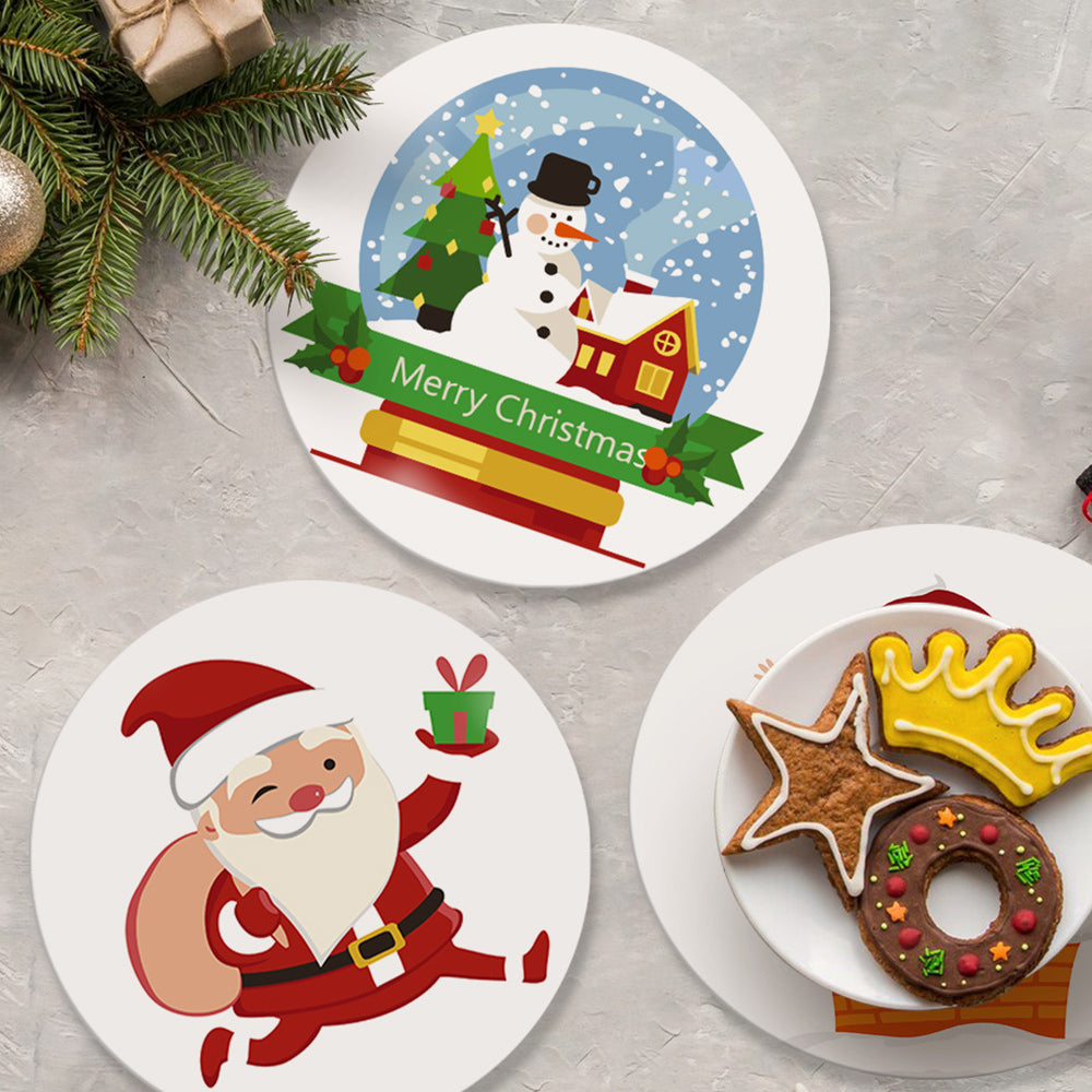 4Pcs Happy Santa Claus Placemats Paint by Numbers