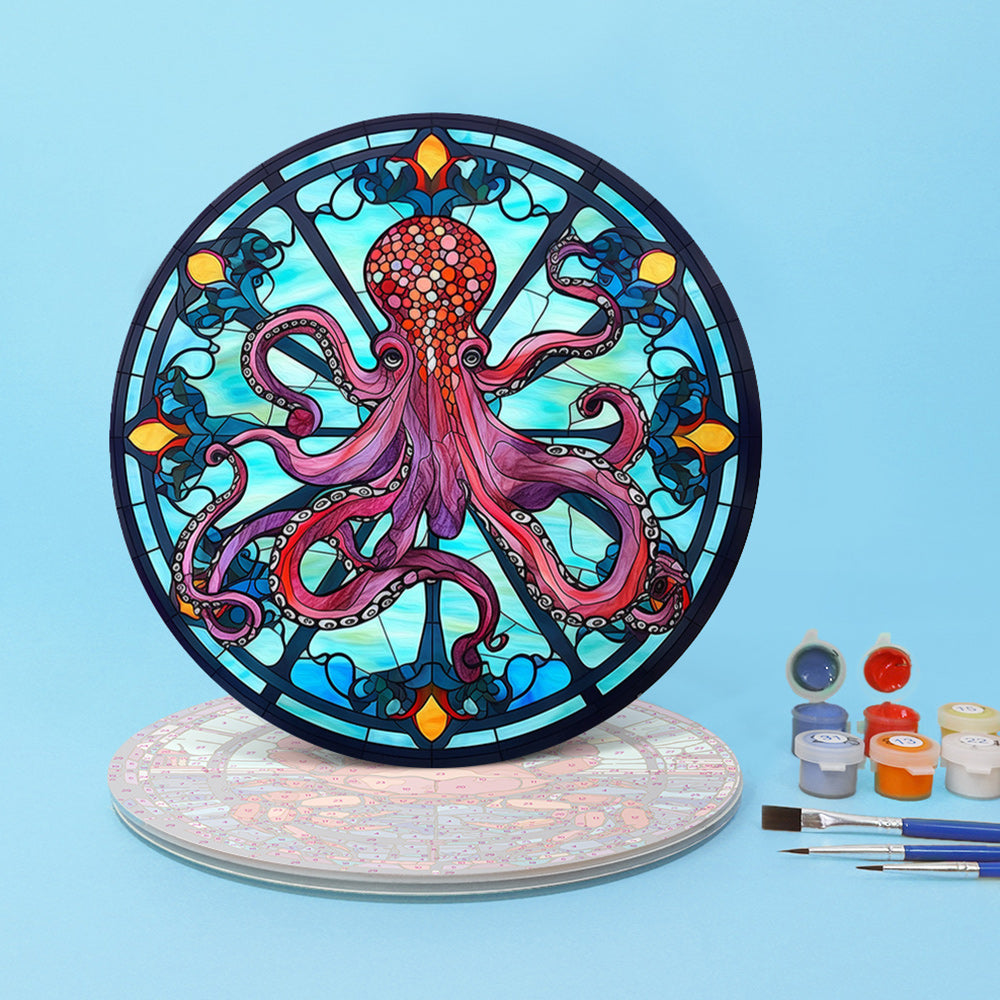 4Pcs Sea Animals Placemats Paint by Numbers