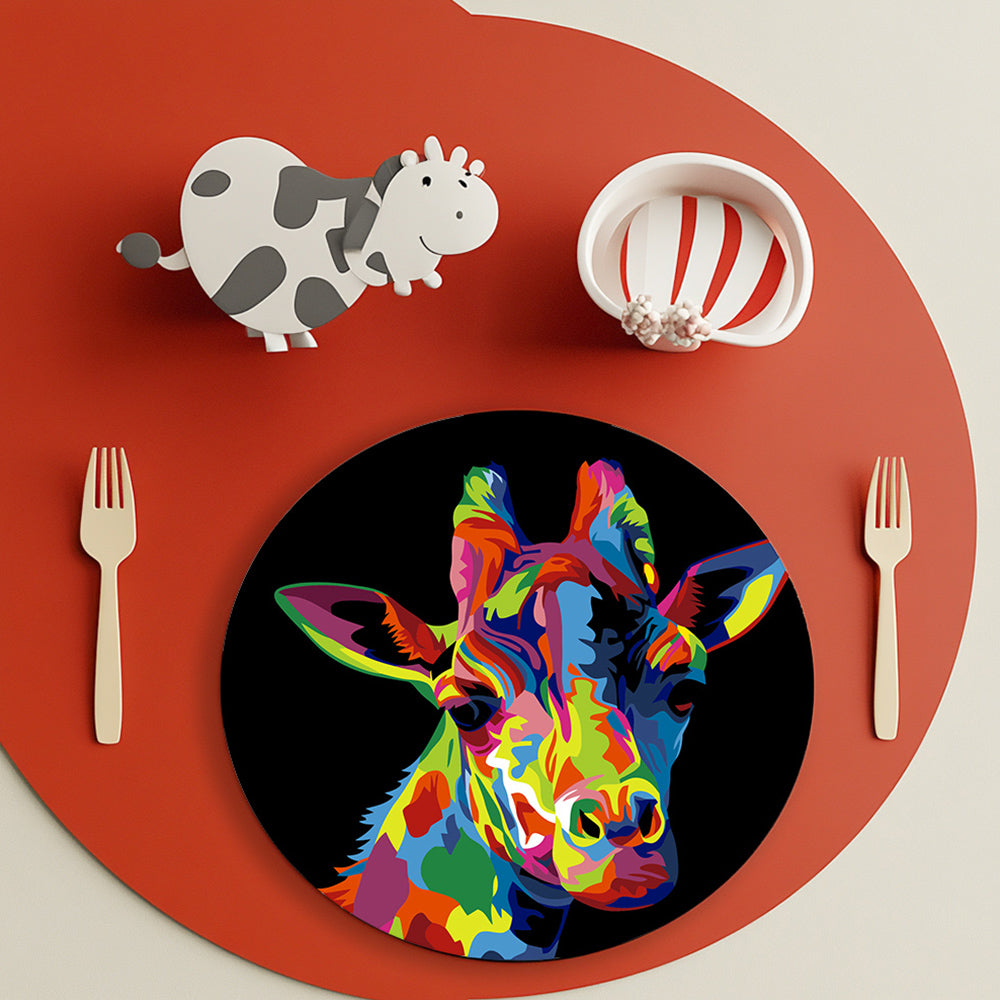 6Pcs Colorful Animals Placemats Paint by Numbers