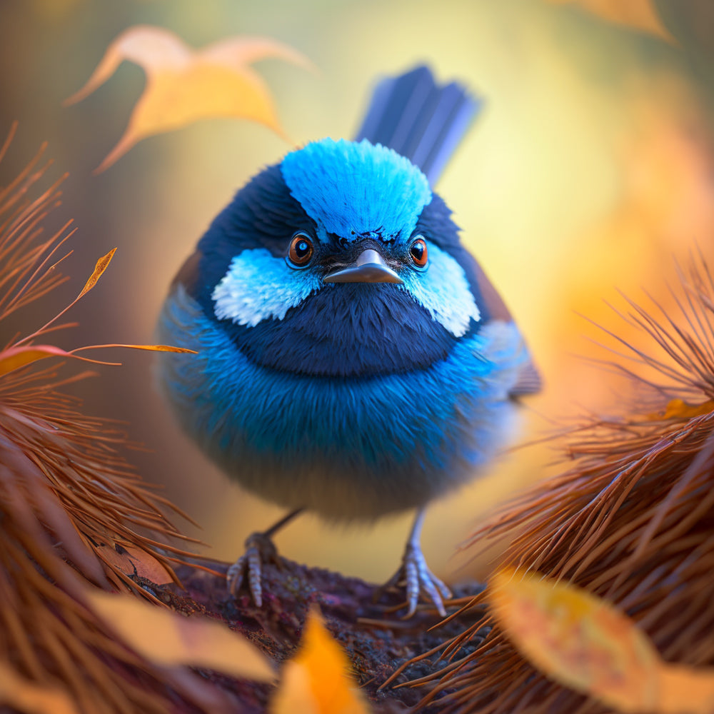 Cute Blue Bird Paint by Numbers