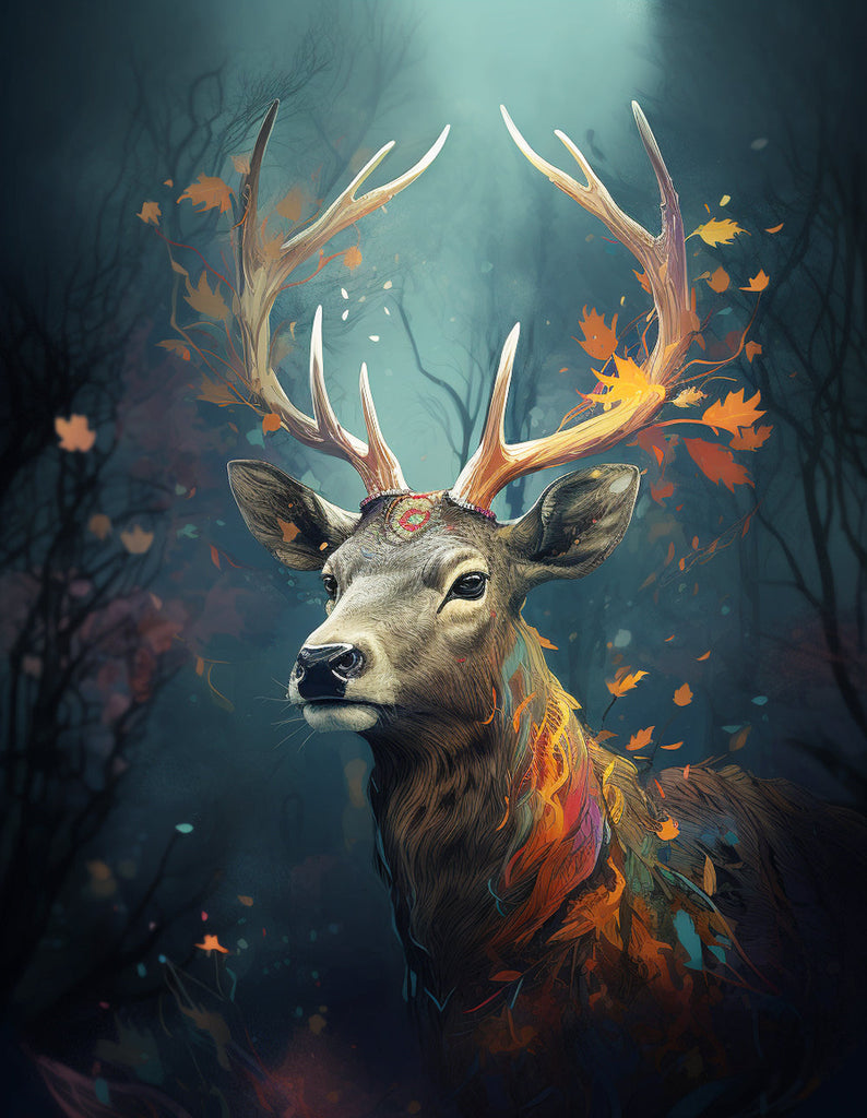 Autumn Deer Paint by Numbers