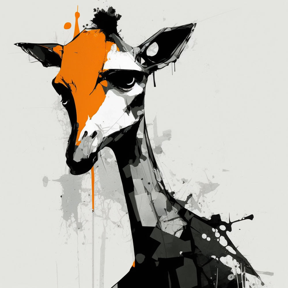 Abstract Deer in Ink Painting Style Paint by Numbers