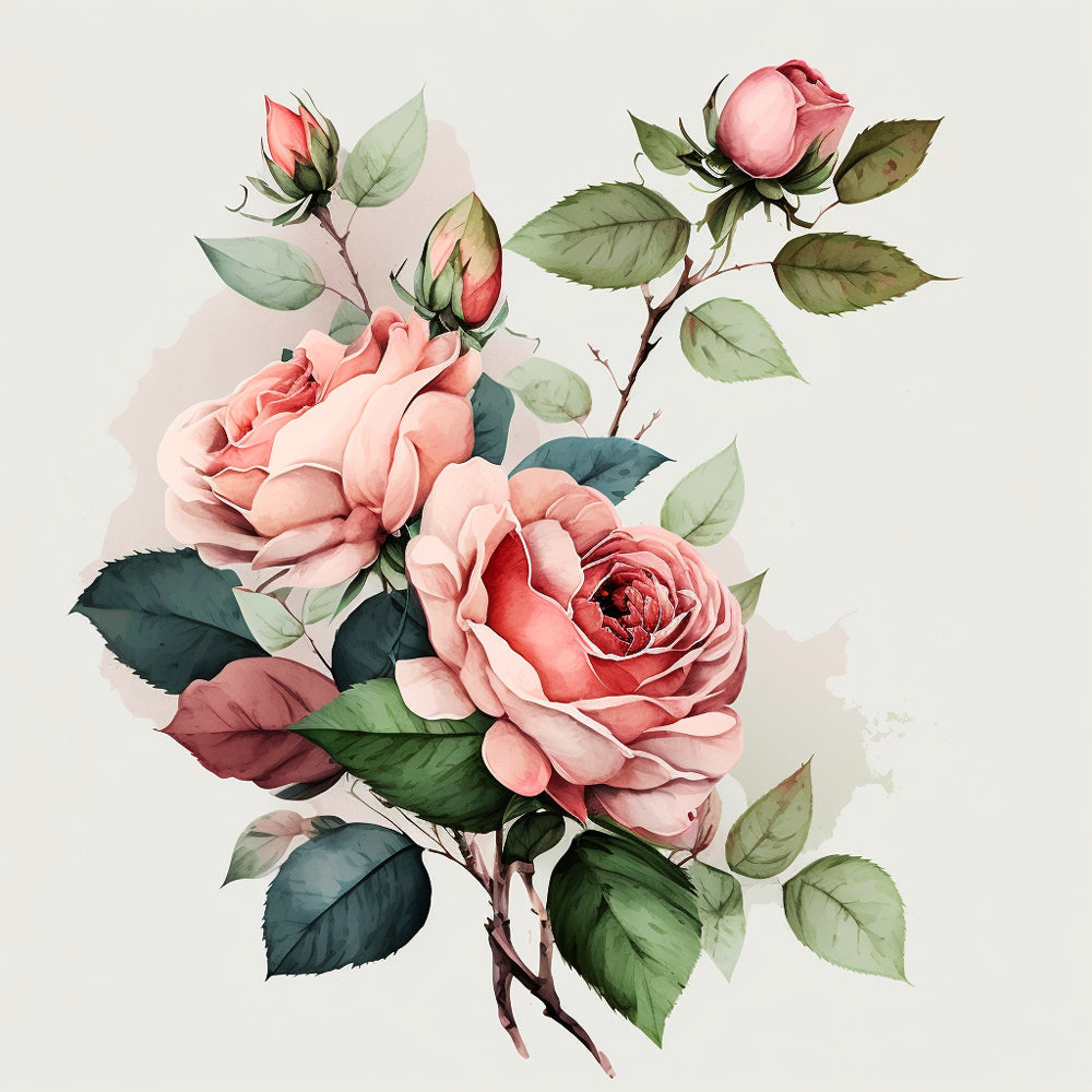 Pink Rose Paint by Numbers