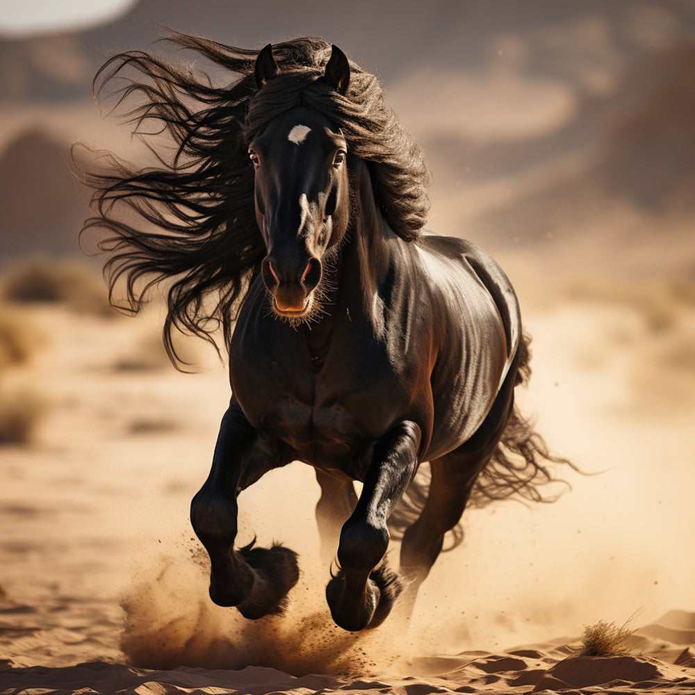 Running Black Horse Paint by Numbers