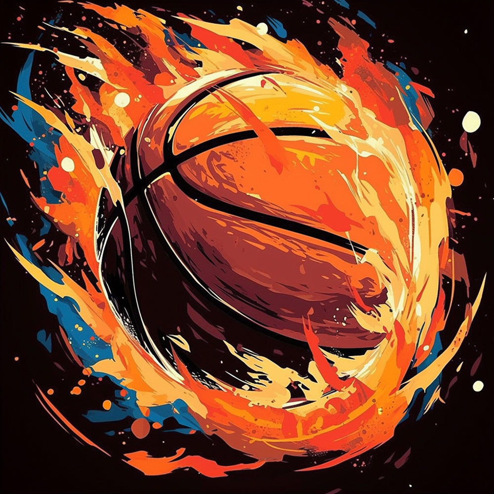 Popular Fire Basketball Paint by Numbers