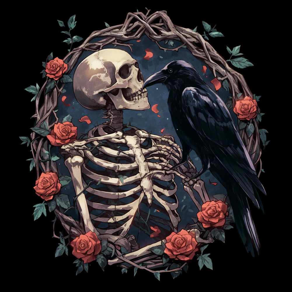 Crow and Skull Paint by Numbers