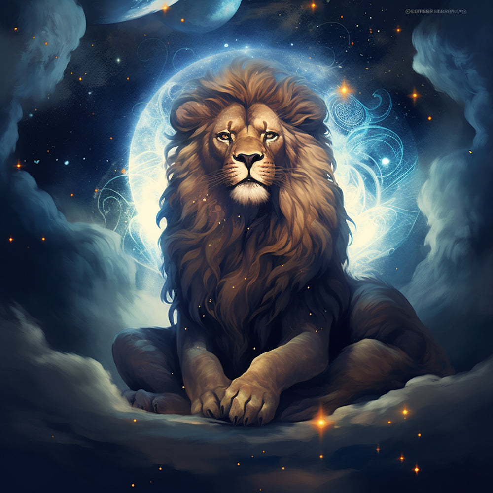 Lion and Moon Paint by Numbers