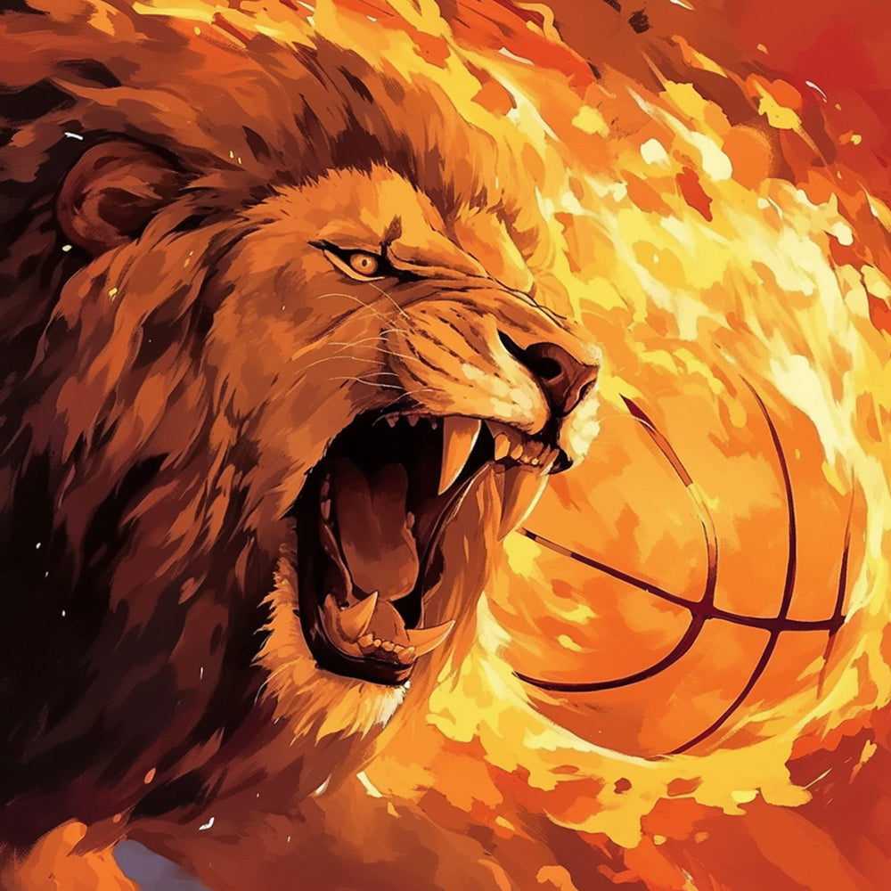 Fire Lion Paint by Numbers