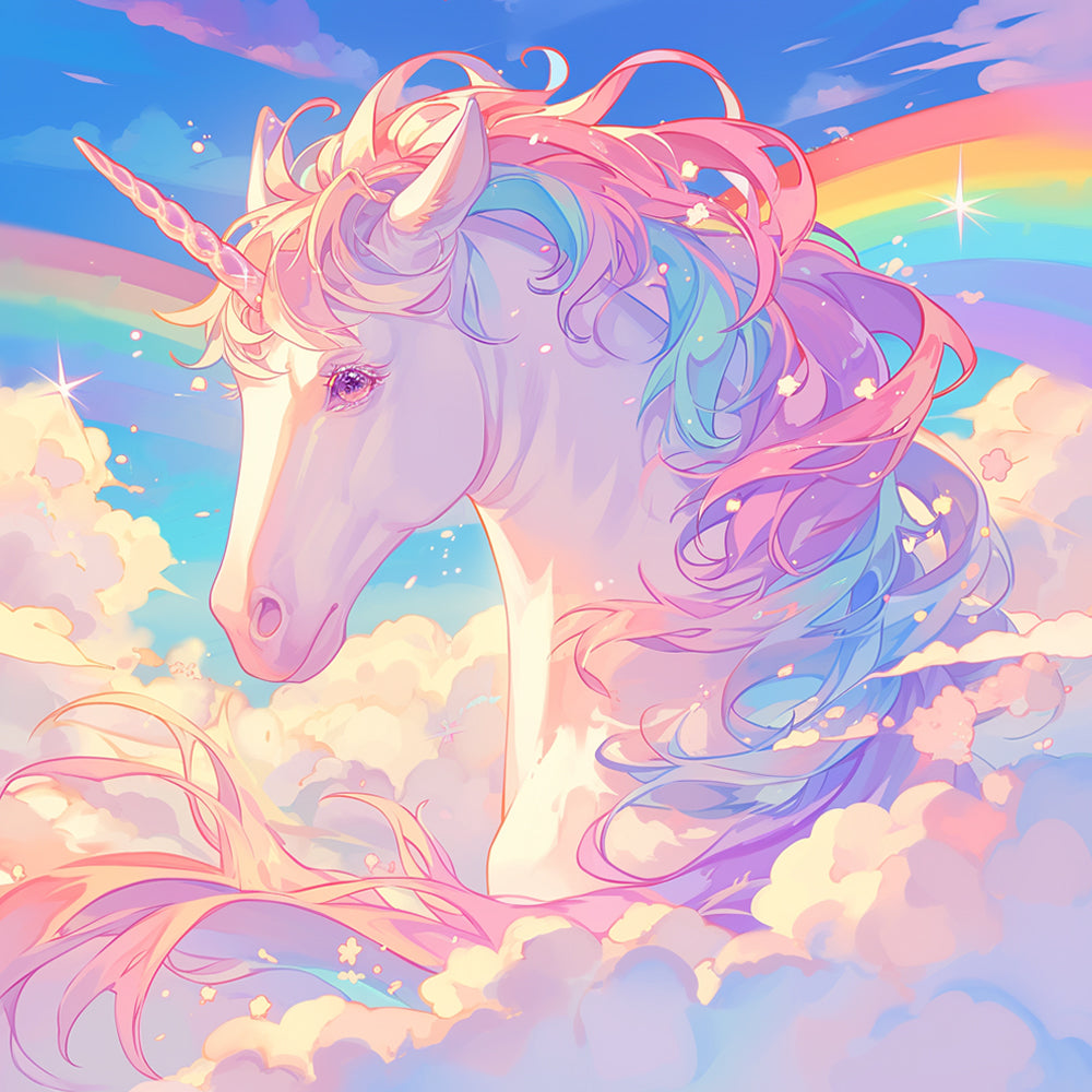 Unicorn and Rainbow Paint by Numbers