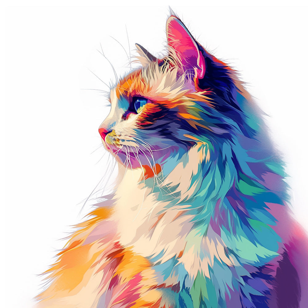 Colorful Cat Paint by Numbers