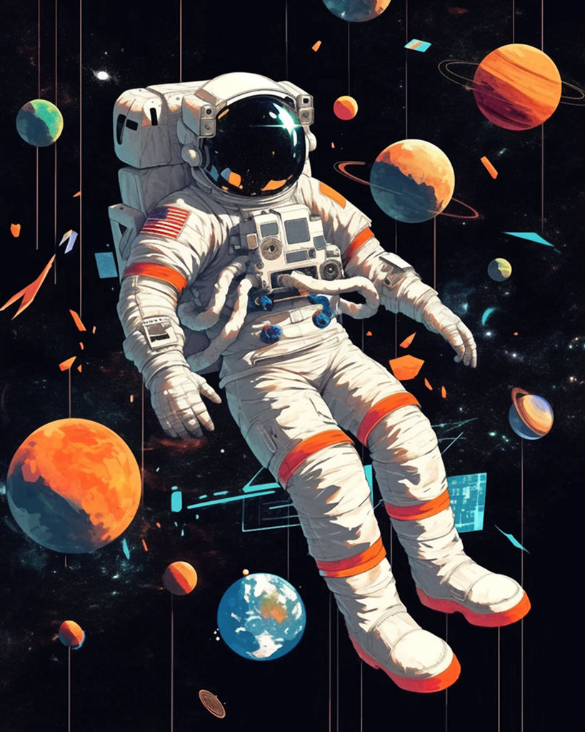 Space Astronaut Paint by Numbers