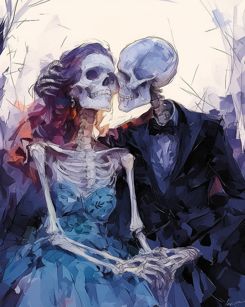 Skeleton Couple Paint by Numbers