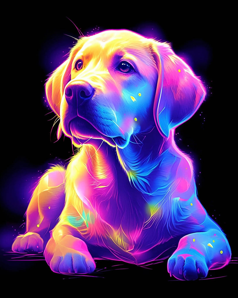 Glowing Labrador Paint by Numbers