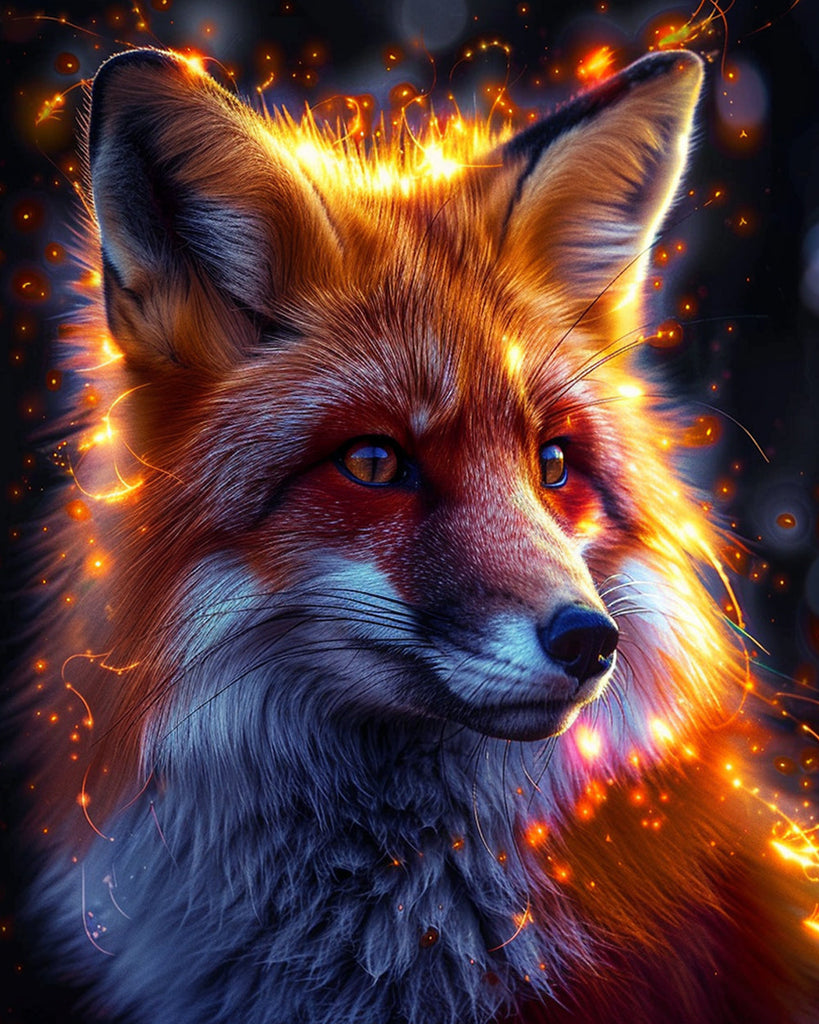 Glowing Fox Paint by Numbers