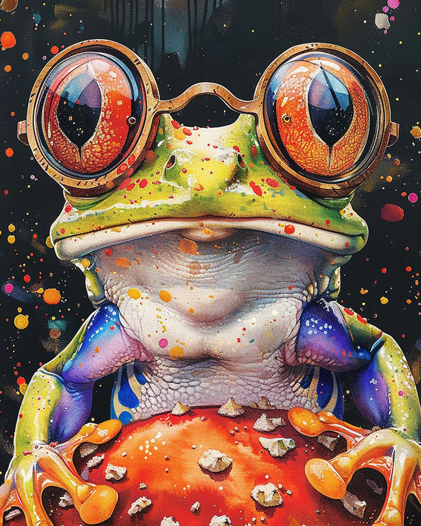 Abstract Frog Paint by Numbers