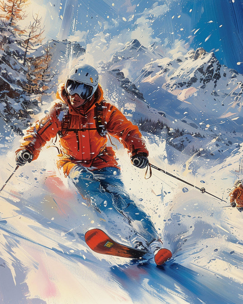 Skiing Paint by Numbers