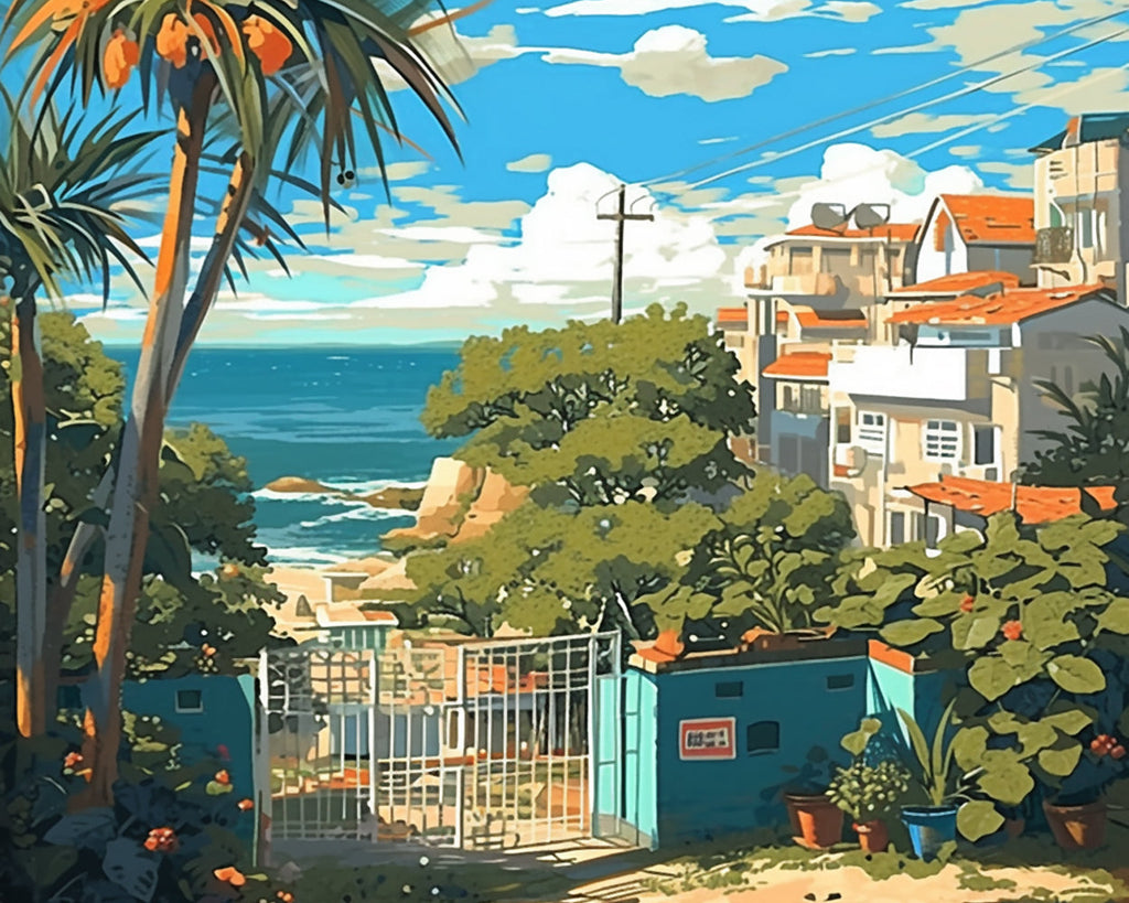 Seaside City Paint by Numbers