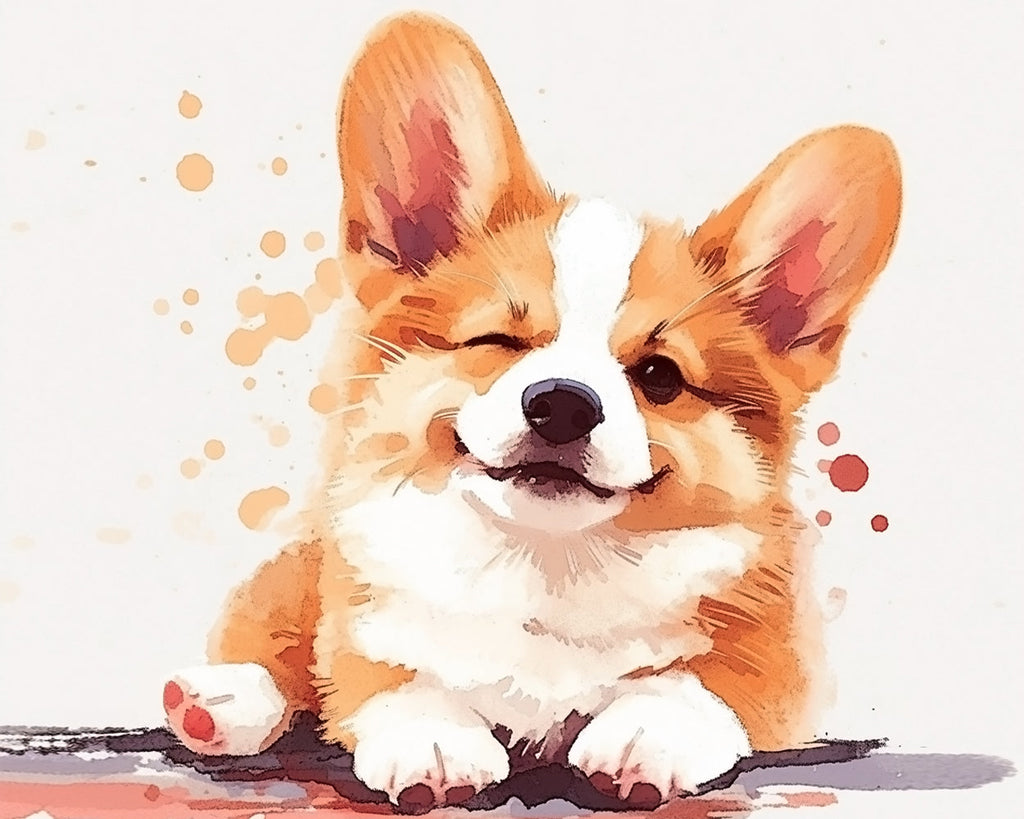 Cute Corgi Paint by Numbers