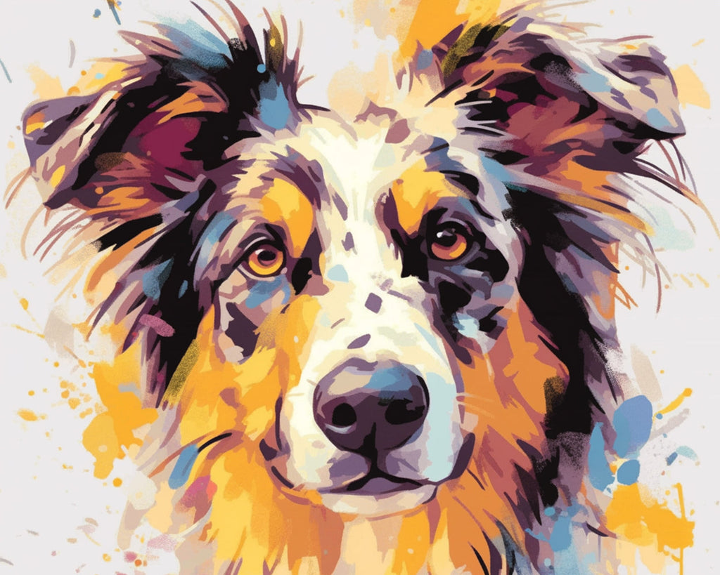 Border Collie Paint by Numbers