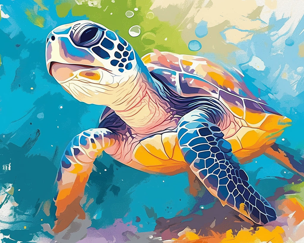 Cartoon Turtle Paint by Numbers