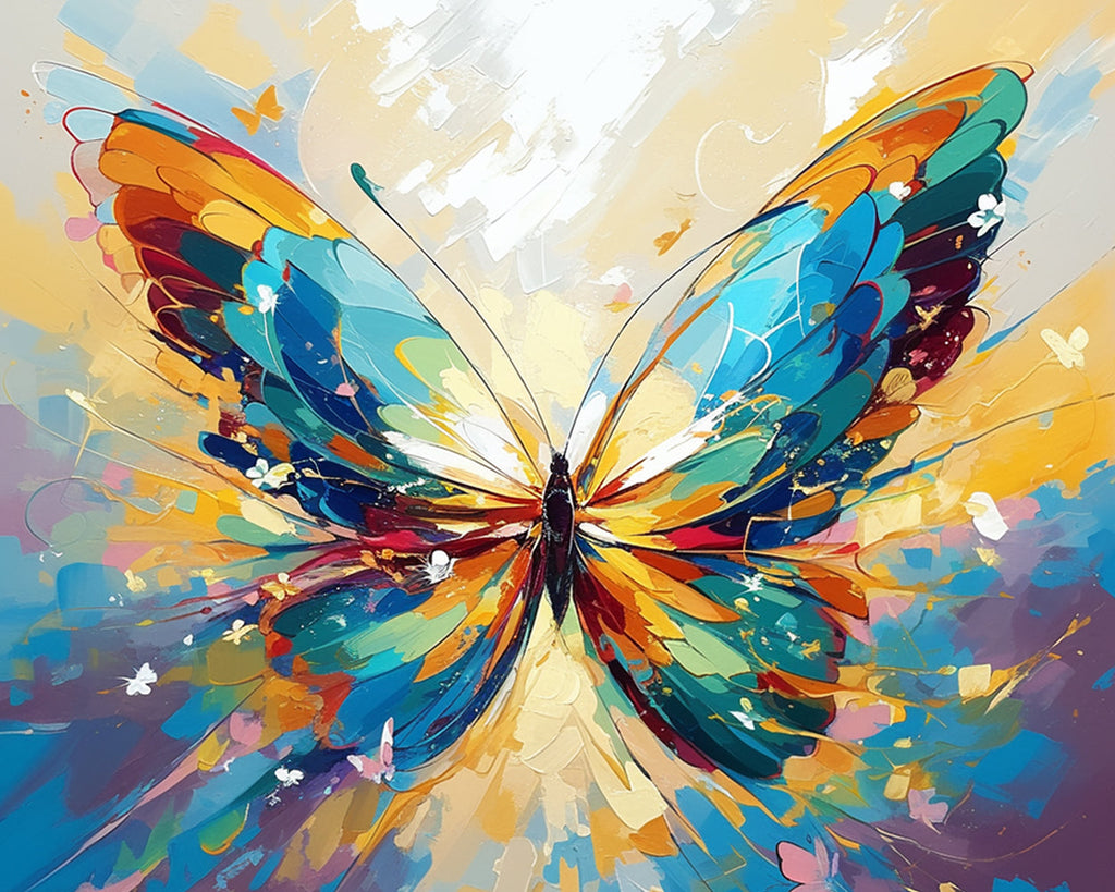 Watercolor Butterfly Paint by Numbers