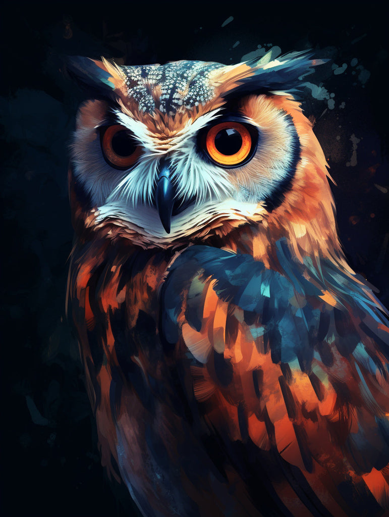 Owl in the Dark Paint by Numbers