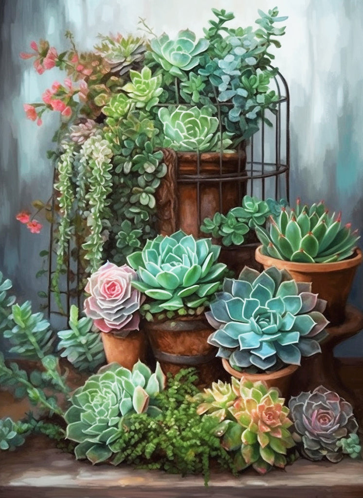 Succulent Bonsai Paint by Numbers