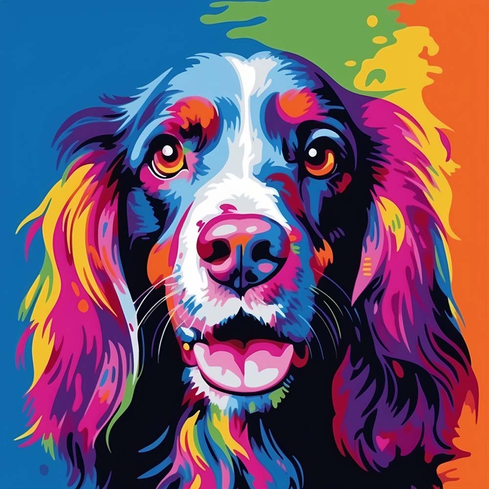 Colorful Dog Paint by Numbers