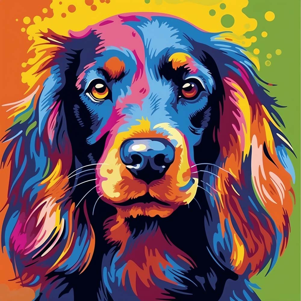 Colorful Dog Paint by Numbers