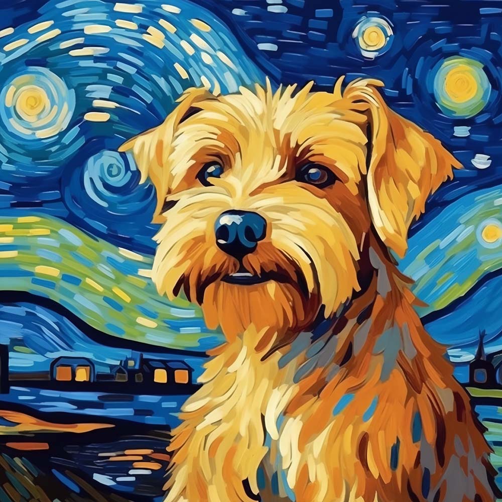 Dog and Starry Sky Paint by Numbers