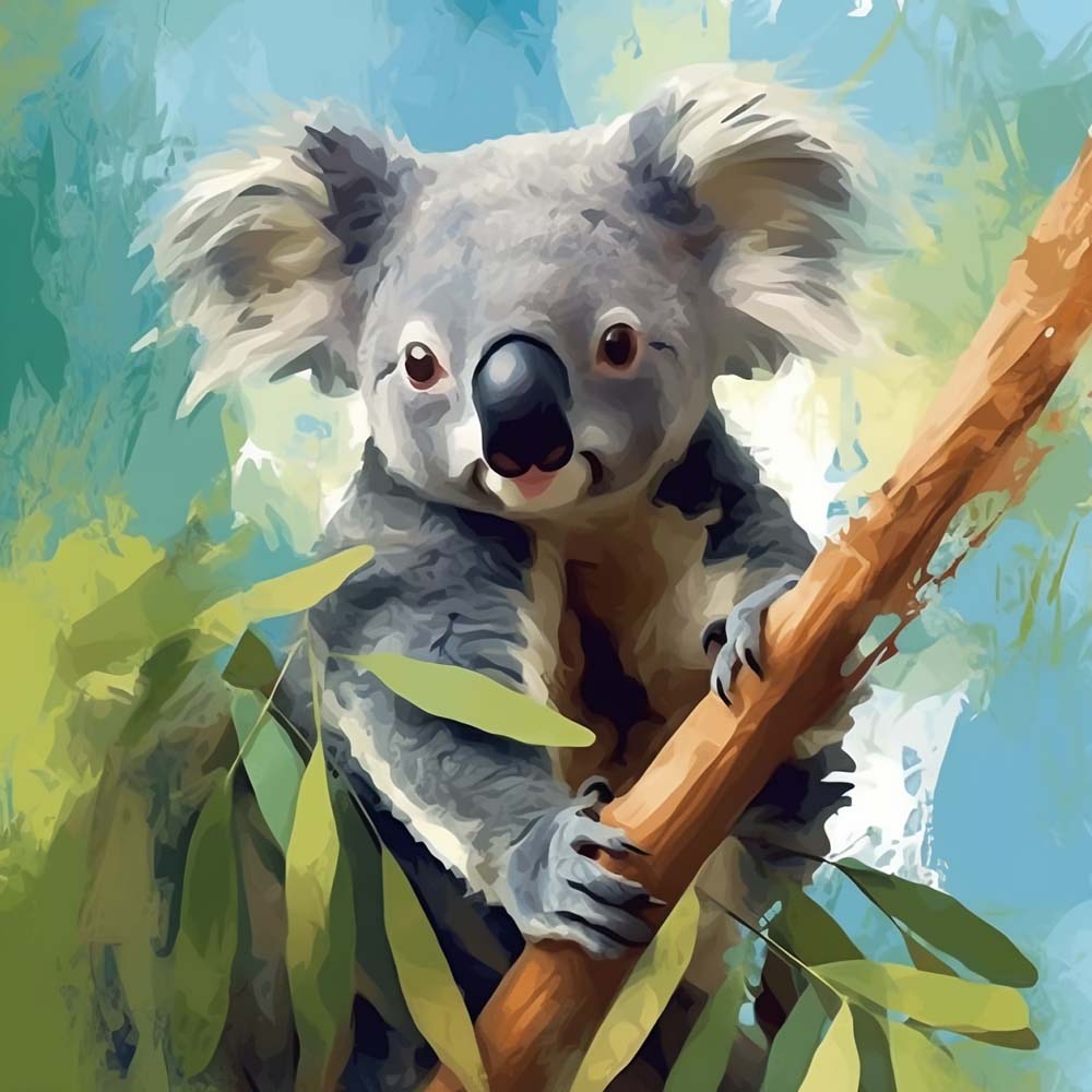 Koala on the Tree Paint by Numbers