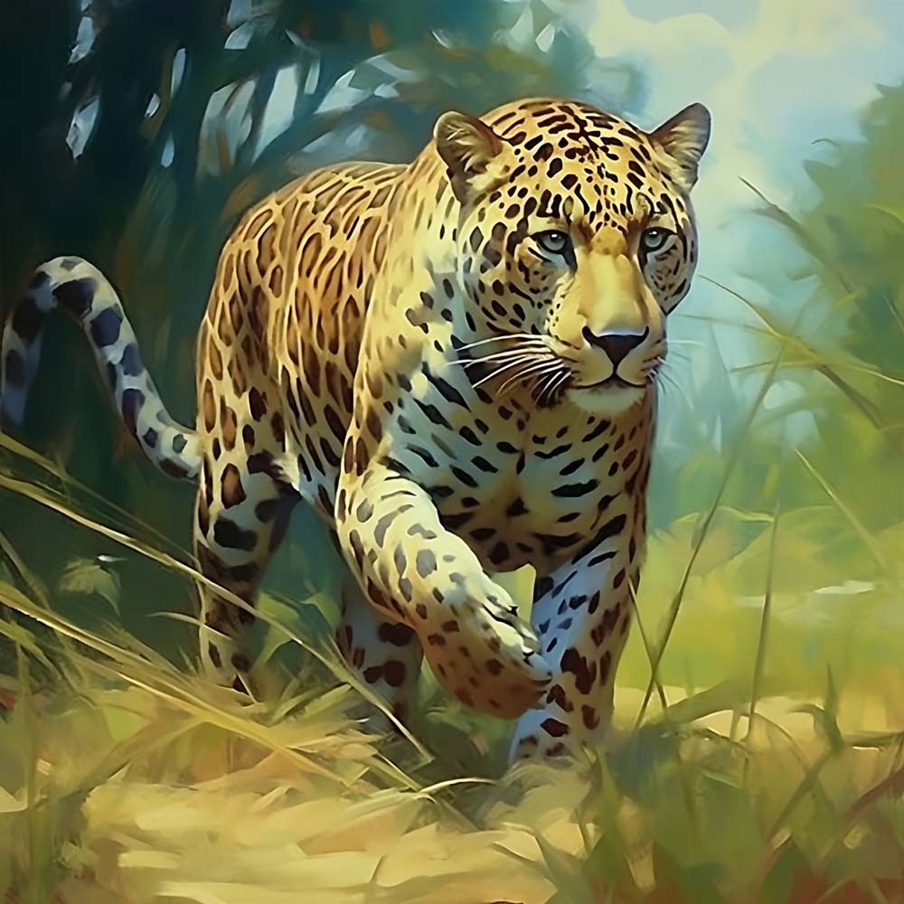 Leopard in Forest Paint by Numbers